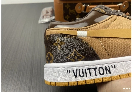 WHITE-LouiV Low JORDAN O-W AIR 1 Top -LouiV CASE) (WITH 0328